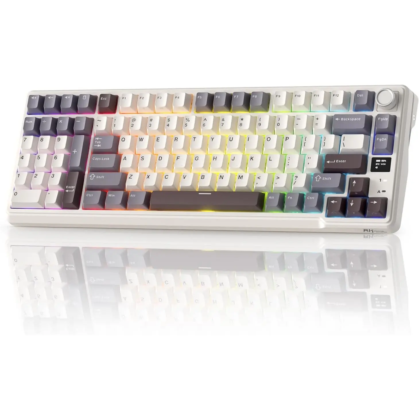 L98  Mechanical Keyboard w/Southpaw Numpad | Left-Handed Gasket Gaming Keyboard with Knob, Tri-Mode 95% Hot Swappable Keyboard BT/2.4G/USB-C, Massive 8000mAh