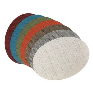 Oval Woven PVC Placemat, Anti-Slip & Heat-Resistant Western Dining Mat