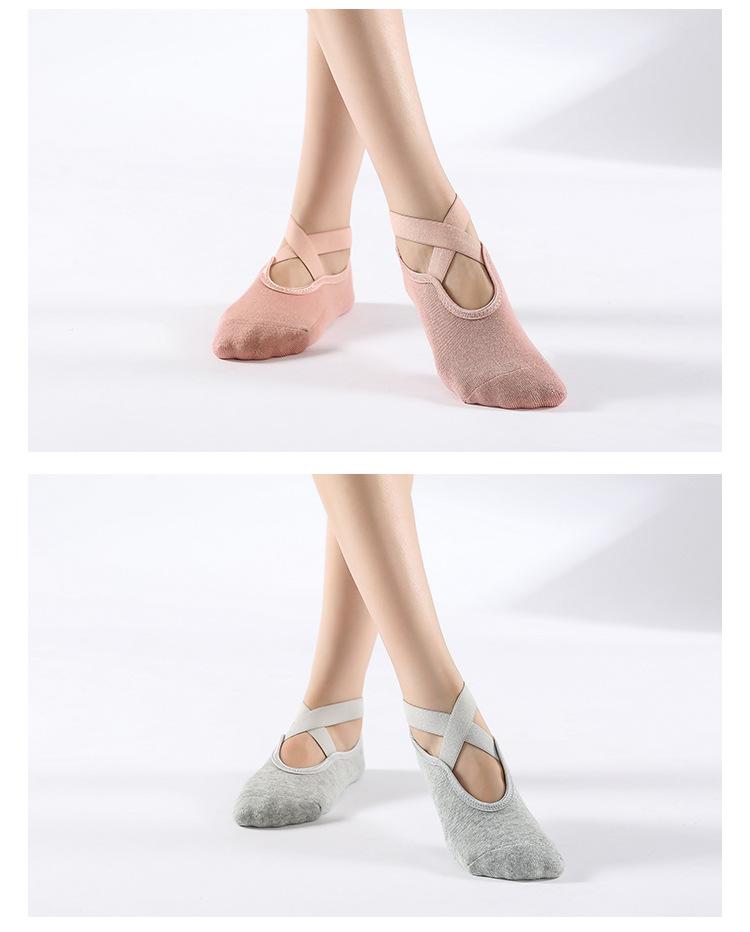 Yoga socks with terry lining, non-slip yoga socks, dotted round-toe breathable floor socks, fitness sports socks, Pilates socks