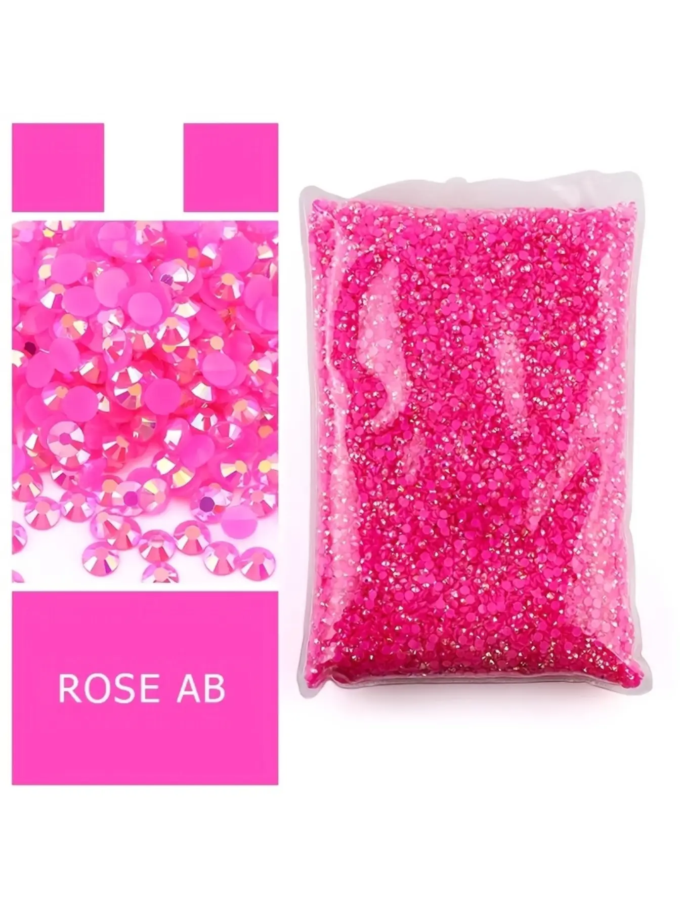 3mm 5000 pieces of jelly AB resin rhinestones, Fashionable Rhinestone Decorated, Bling rhinestone decoration, suitable for phone cases, shoes and clothing decoration, thermos cups, decorative paintings, bear rhinestone DIY decorations