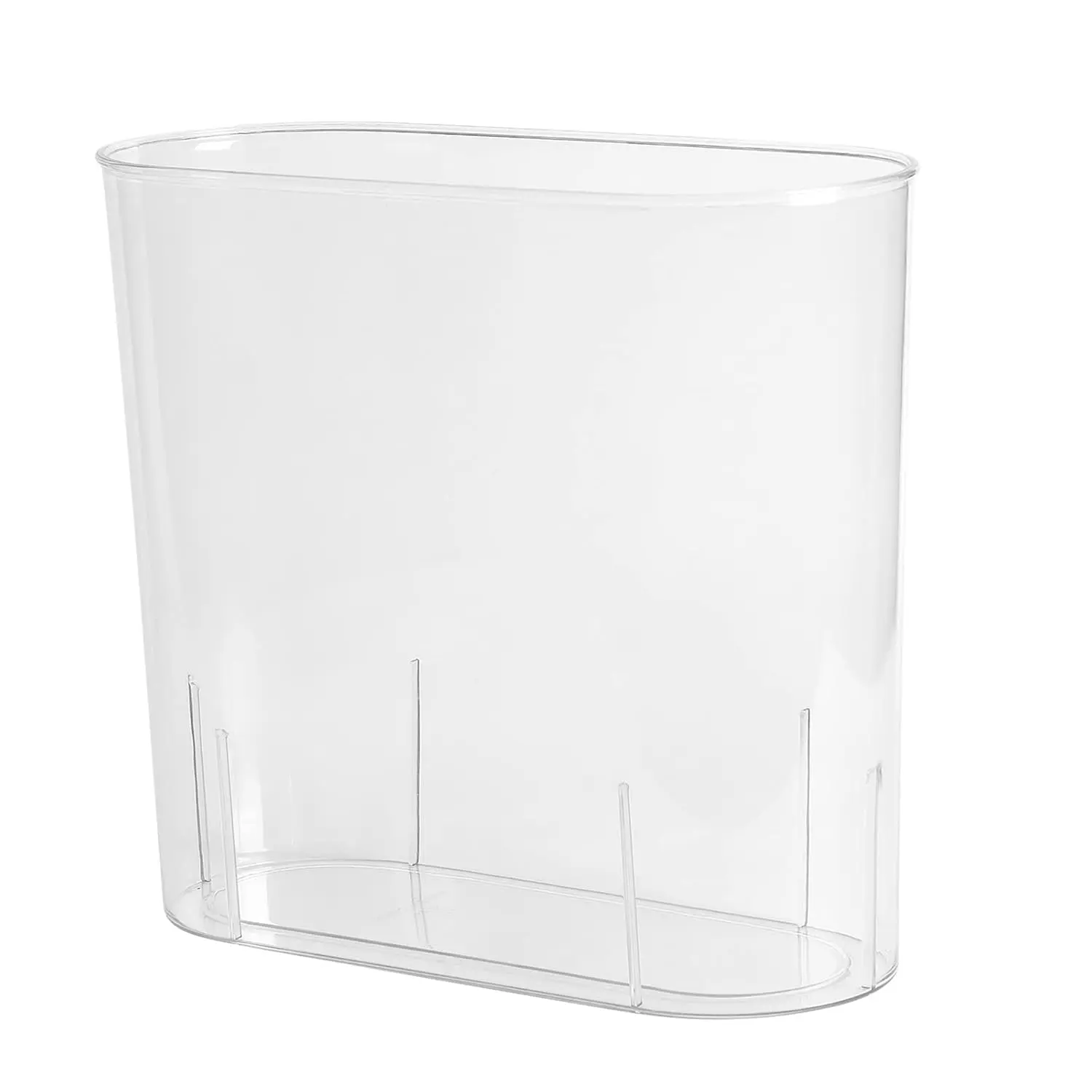 Small Trash Can Slim Garbage Can 3 Gallon Waste Basket Trash Bin Container for Bathroom, Bedroom, Living Room, Kitchen, Office, Colleg Dorm - Clear