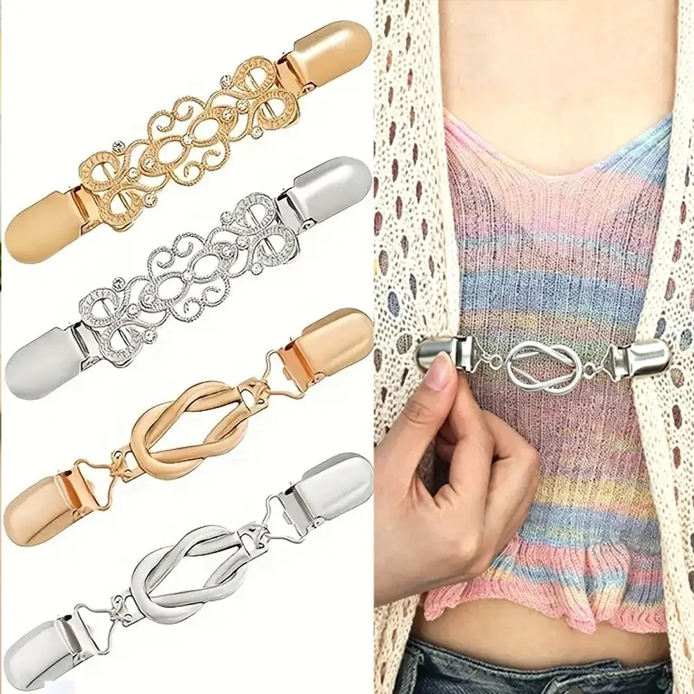 Vintage Style Women's Waist Cincher Clip, Adjustable Metal Pin Buckle, Secure Anti-Slip Design, All-Season Durable Decorative Set