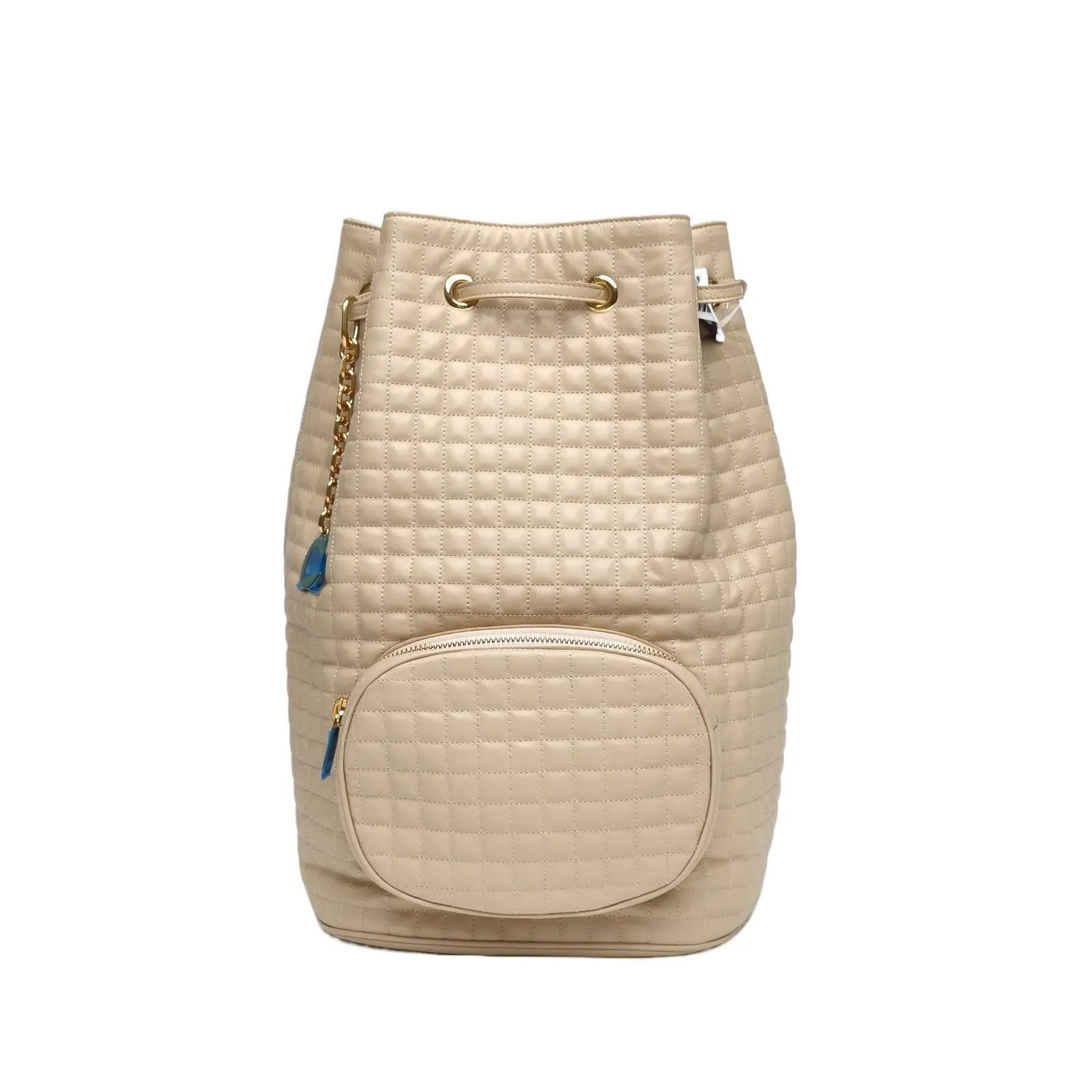 Pre-owned Celine Nude Quilted Bucket Backpack Nude P216549584