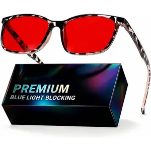 Sleep Glasses for 99.9% TR90 Blue Green Light Blocking  AR Coatings Red Lens for  Gaming