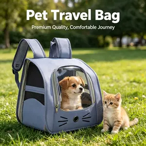 Pet Carrier Backpack with Soft Mat Set, Breathable Cat And Dog Travel Bag Combo, Portable Pet Carrier with Mesh Window, Ideal for Outdoor, Hiking And Daily Walks