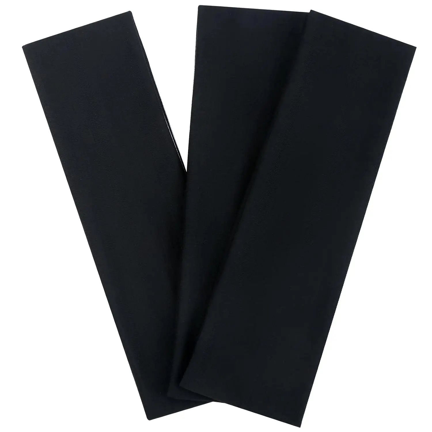 3 count Black Headbands for Women Non Slip,  bands for women's hair. Soft  Cloth Stretchy Thick Headbands for Running and Exercise