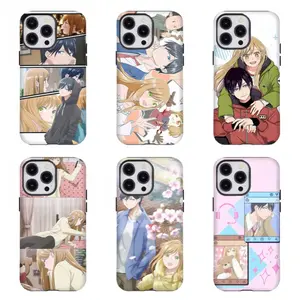 My Love Story with Yamada-kun at Lv999 Akito & Akane Anime Phone Case Yamada & Kinoshita Couple Art Phone Cover Compatible for iPhone 17 16 15 14 13 12 11 and for Samsung S21-S25 Cute Shoujo Gift