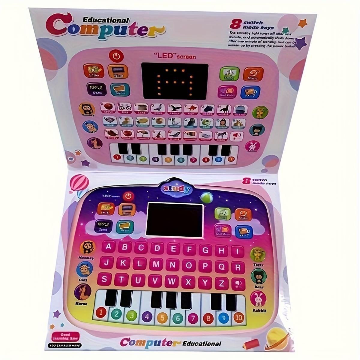 Interactive Learning Board, 1 Count LED Screen Educational Tablet Piano Toy with Letters, Numbers, Words, Music & Math, Educational Electric Toy for Kids