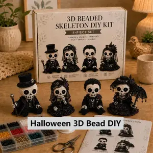 Halloween 3D Bead DIY Craft Kit, Asian Style 3D Bead String, Perfect for Beads Making, No Choking Hazard Warning, Ideal for Creative Projects