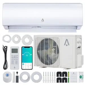 9,000 BTU Ductless Mini Split Air Conditioner & Heater, 19 SEER2 Inverter Heat Pump, Wall-Mounted AC System Cools Up to 450 Sq. Ft. for Home & Indoor Spaces