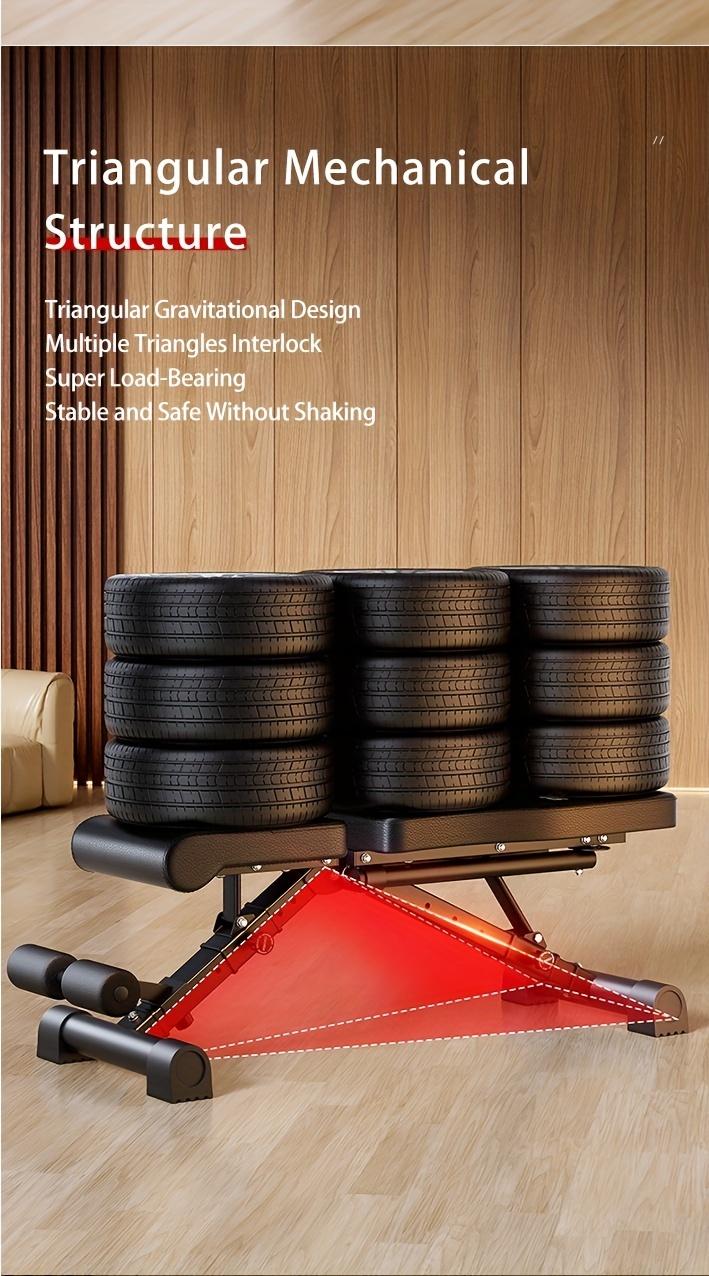 Sports equipment 1pc Adjustable Weight Bench For Full Body Workout, Foldable Bench Press Bench With Resistance Bands, For Strength Training, Body Workout