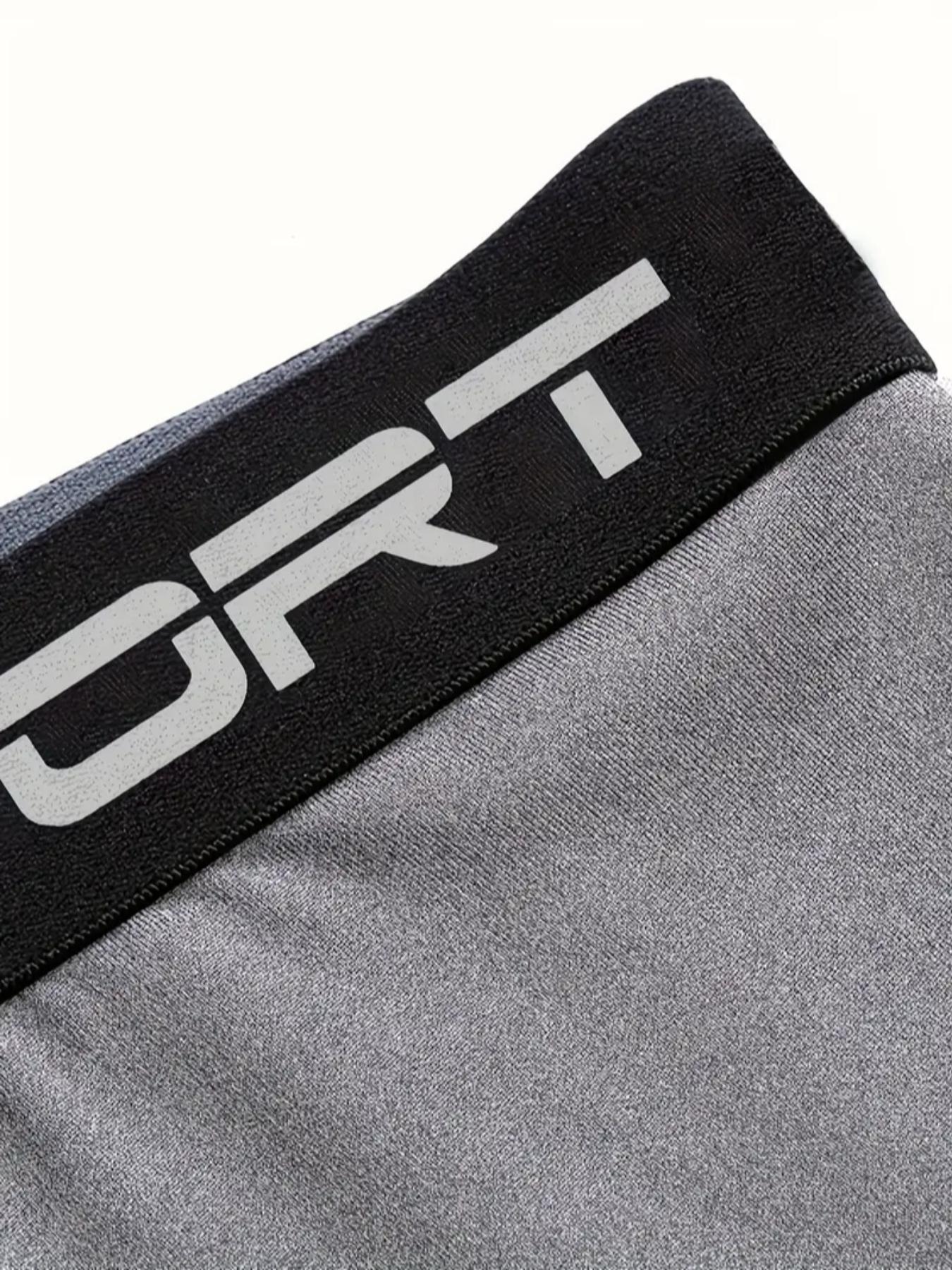 Men's 3-Pack Compression Shorts with" Beast" Print, Quick-Dry and Stretch Fabric, Suitable for Gym, Running and Basketball, Dry Fit Shorts