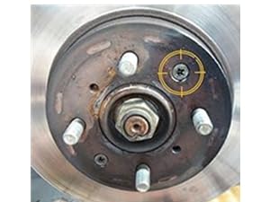 Damaged screw on wheel hub