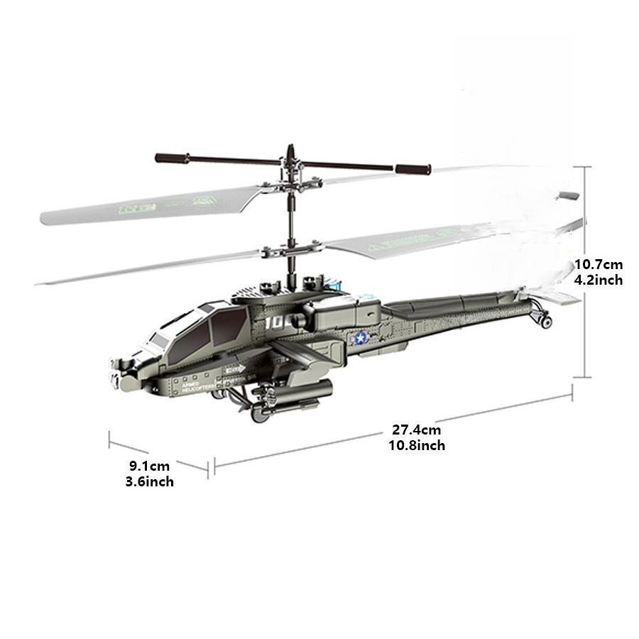 Remote Control Helicopter, 3.5 Channels RC Helicopter with LED Light, One Key Takeoff/Landing, Aircraft Model, Remote Controlled Helicopters, Suitable for Children and Adults