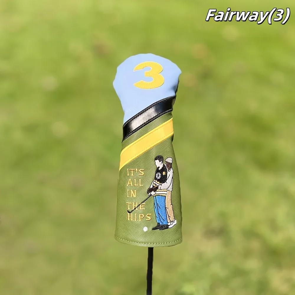 Cartoon Pattern Golf Club Head Cover, 1 Count/4 Counts Driver & Fairway Woods Protective Gear, Elastic Closure, Golf Accessories for Men & Women