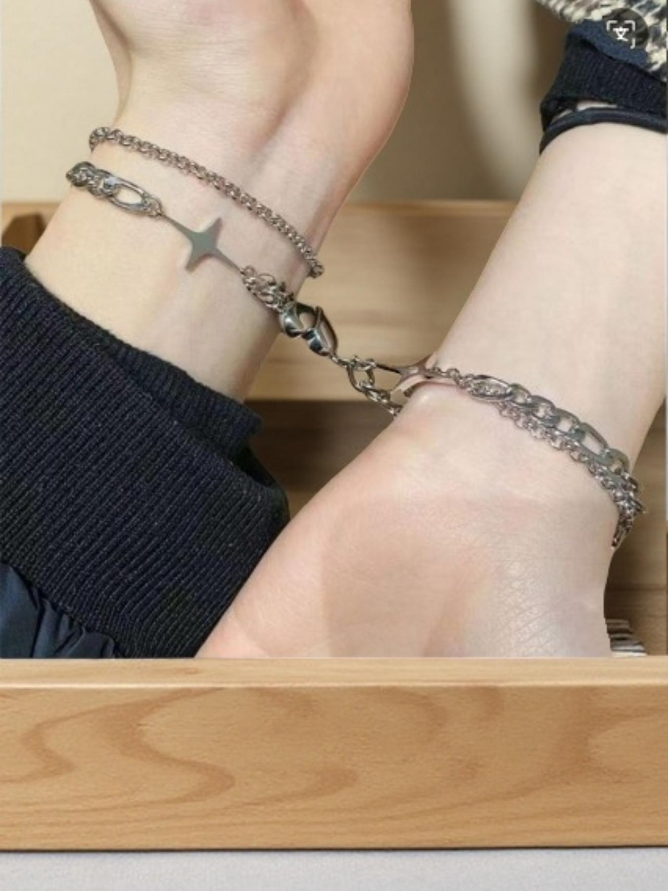 Magnetic Heart Jewelry Bracelet Set for Couples, Creative Valentine's Day Gift, Magnetic Attraction Design, Perfect for Him & Her