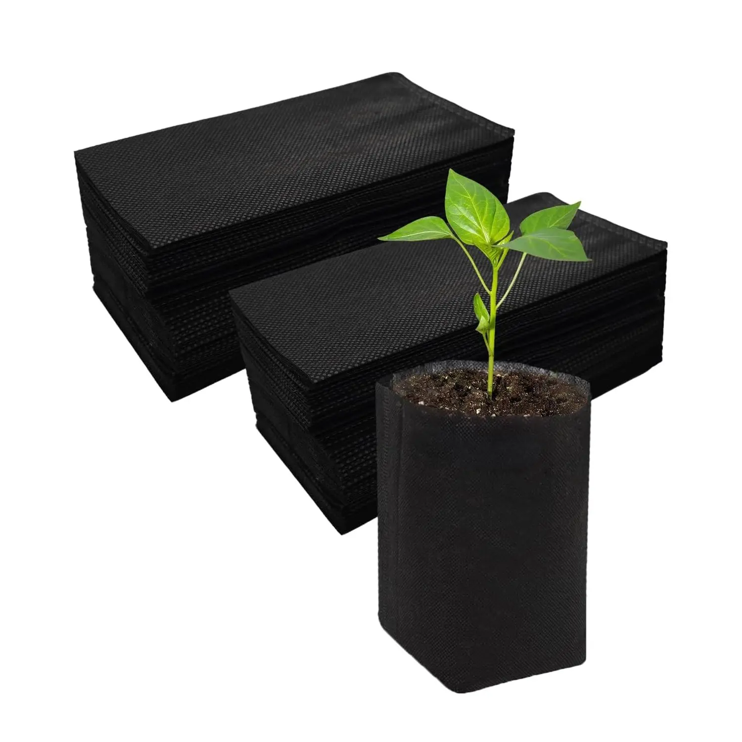 50 Pcs Plant Nursery Bags, Non-Woven Grow Bags for Vegetables, Flowers, Saplings, Durable & Reusable, Ideal for Gardening Supplies, Reusable Planting Bag
