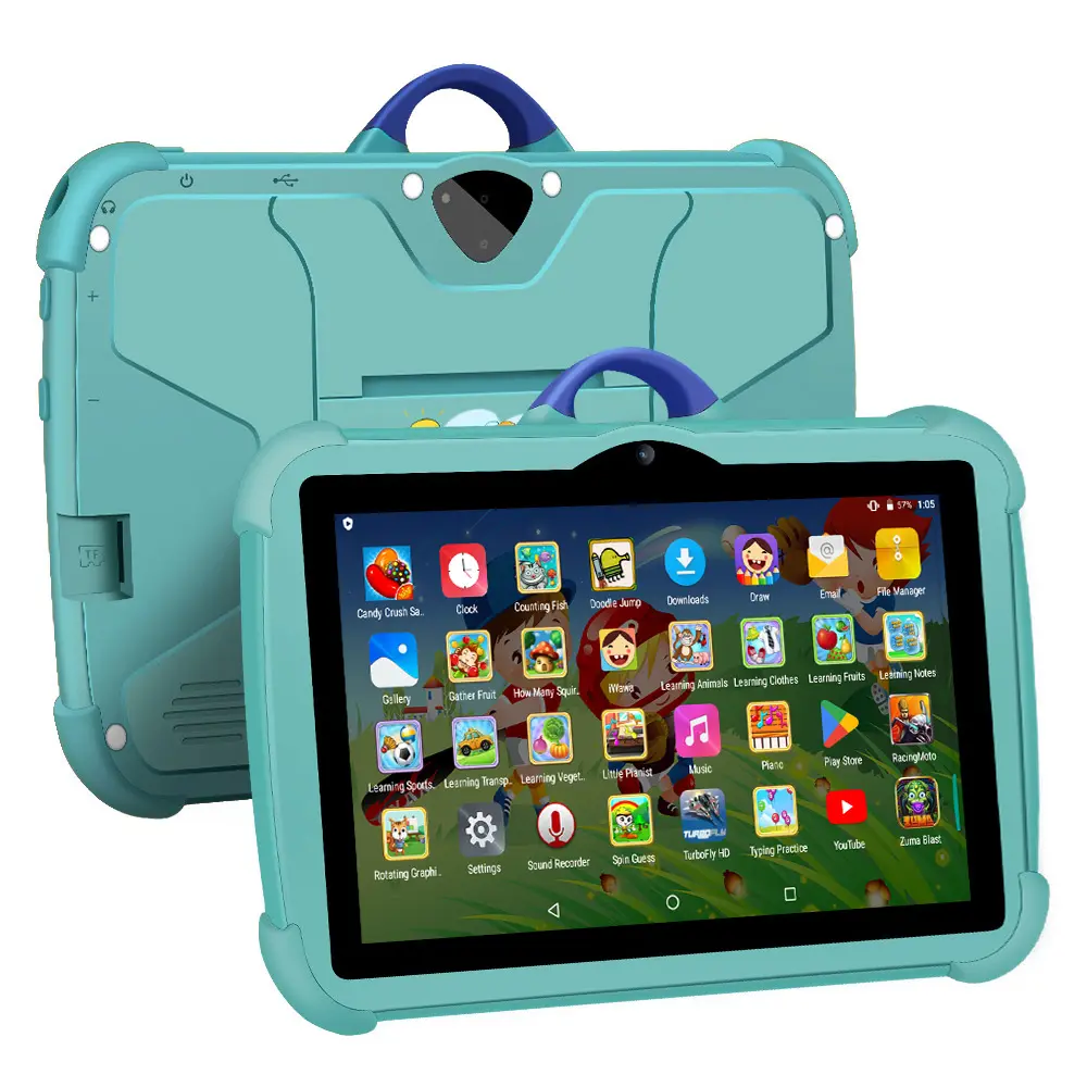 7-Inch Kids' Educational Learning Tablet, Android 13, Quad-Core Processor, 4GB RAM, 64GB ROM, Simple Design, Budget-Friendly Children's Tablet PC, Lcd