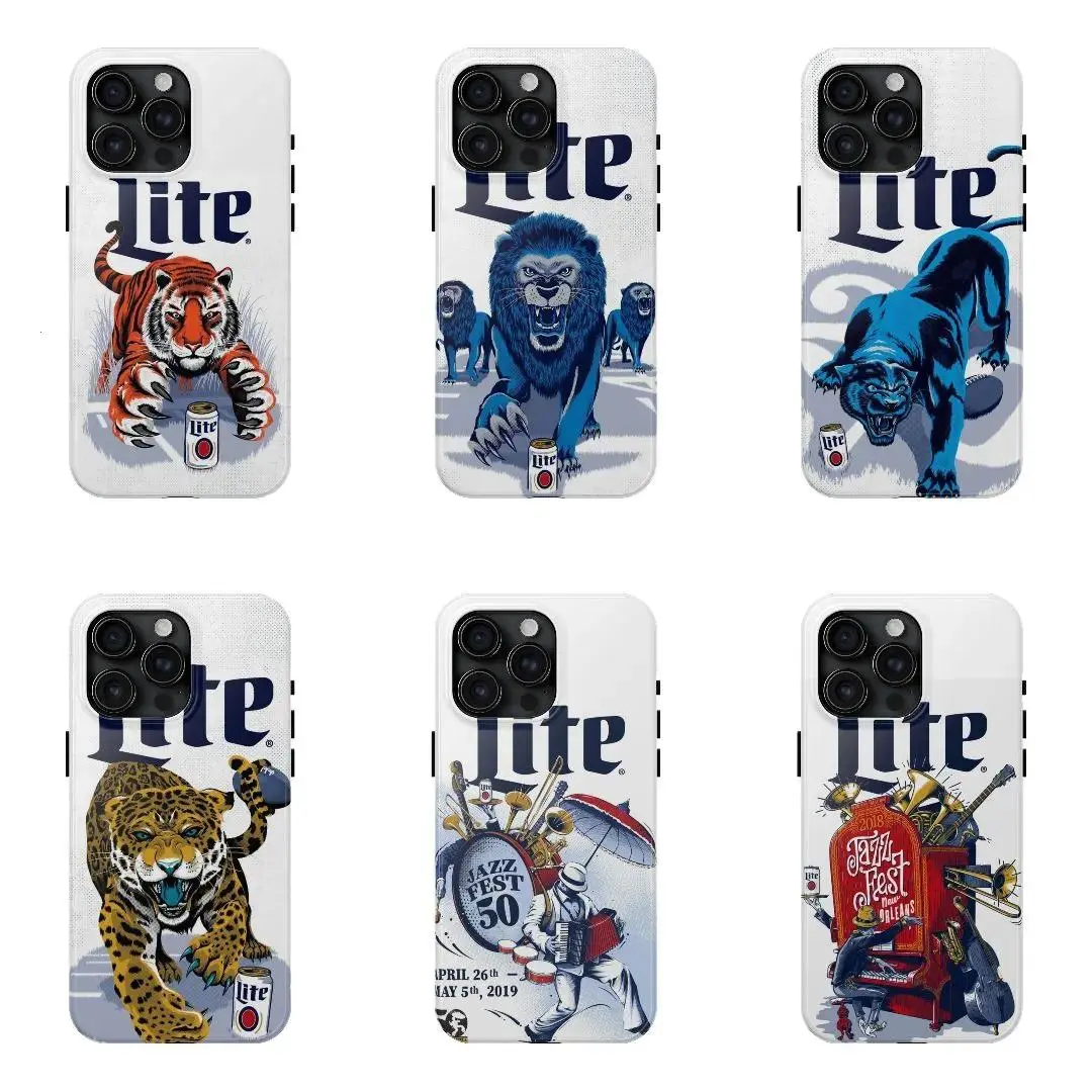 Miller Lite Tiger Phone Case, Fierce Wild Animal Beer Lover Cover, Miller Lite Black Panther Phone Case, Bold Big Cat Beer Design, Phone CoverSuitable for iPhone 17-11 Pro Max/Plus and  Samsung Galaxy S23-25