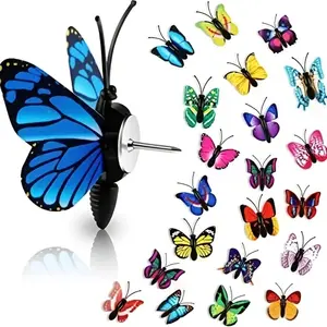 20/50 Pcs Vibrant Butterfly Push Pins, Colorful Decorative Thumb Tacks with Clear Plastic Heads, Durable PVC Random Pattern Pins for Cork Boards & Photo Walls