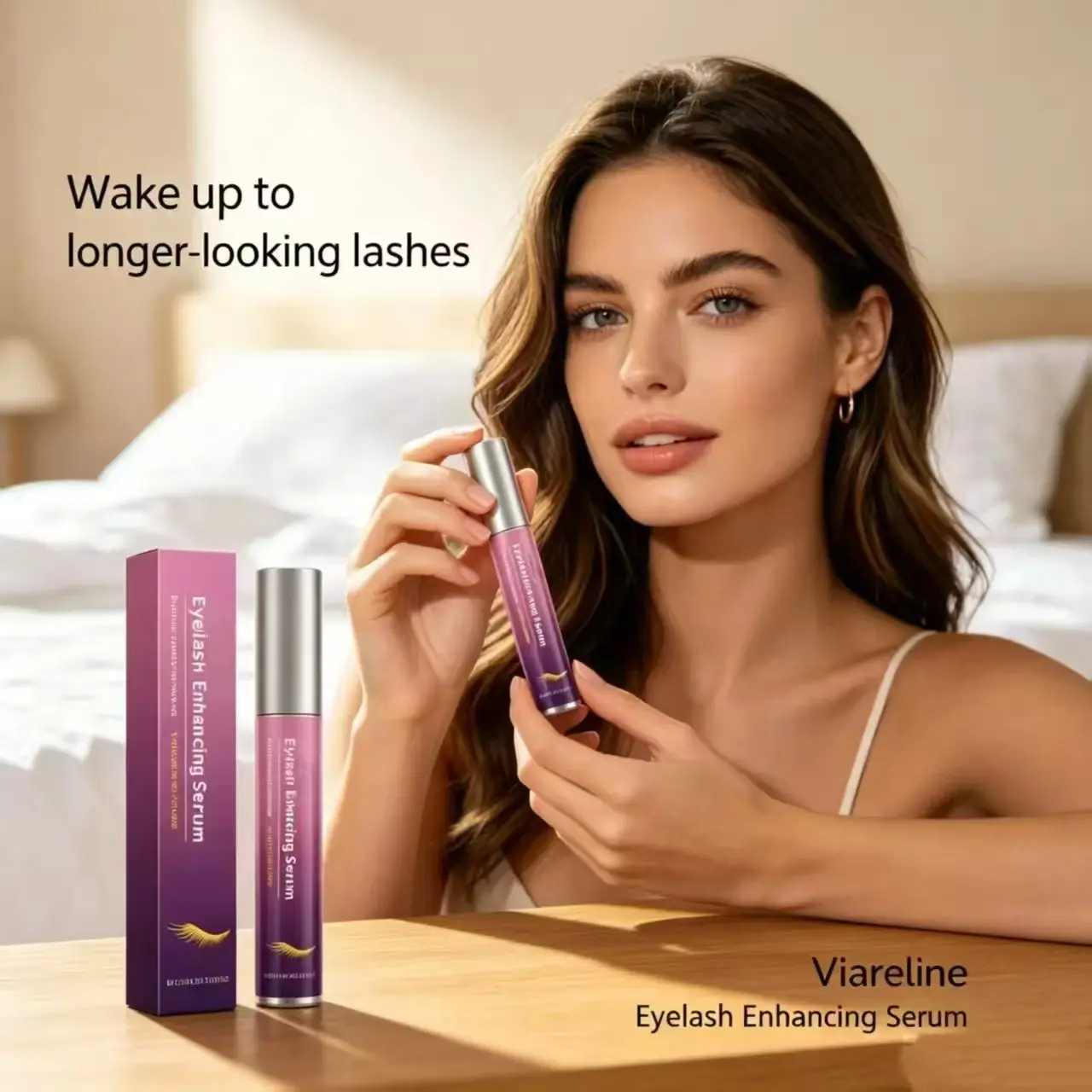 Mascara with Natural False Lash Effect, Smooth & Easy Application, Lengthen, Volumize & Curl Lashes, Moisturizing, Non-transfer & Smudge Proof,luxury,cosmetic,refill container,handheld,mirror,,creative,design,,duoface,brush,makeup,cleaner