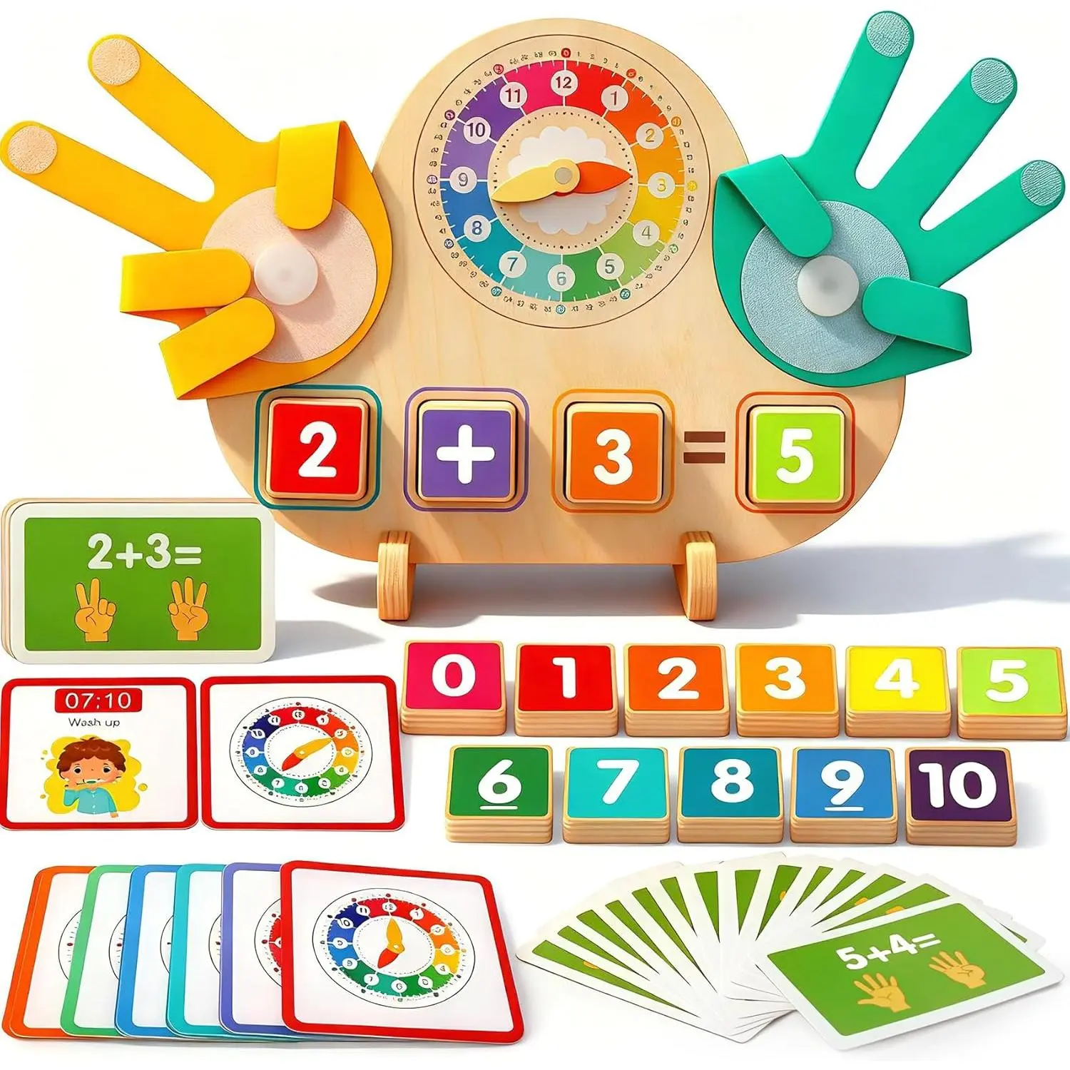 Toddler Learning Toys for 3+, Montessori Preschool Educational Counting Number Blocks Math Games Easter Basket Stuffers Gifts for Boys Girls