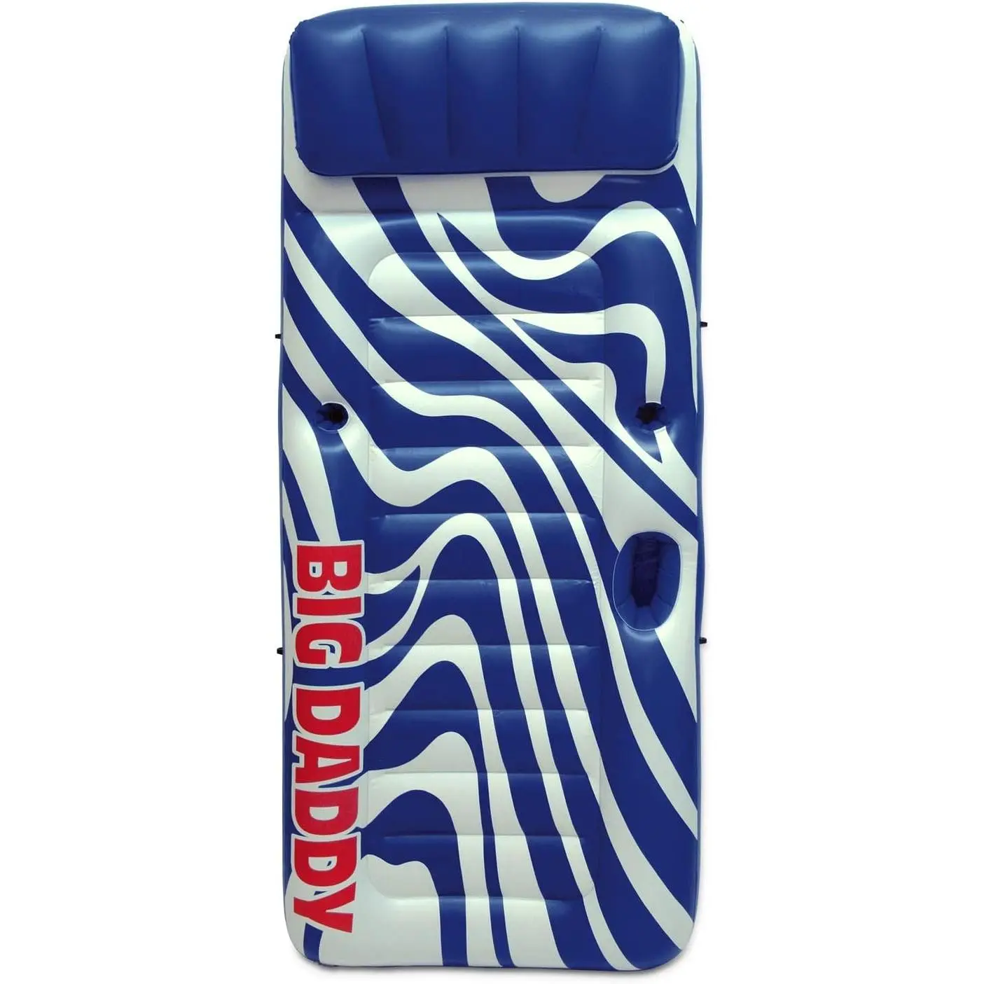 Big Daddy Oversized Pool Float Mattress for Adults, Extra Large Inflatable Pool Raft Lounger with Pillow, Cup Holder and Rope, Spacious Lake River Beach FloatGift