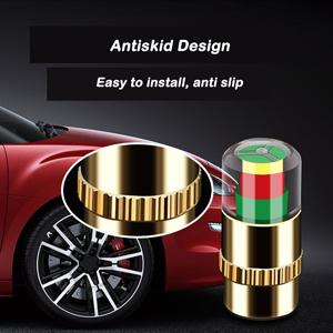 [4 PCS ]All-in-One Tire Pressure Monitor Valve Stem Cap Universal Fit for Car Motorbike Bicycle Small Medium Vehicle