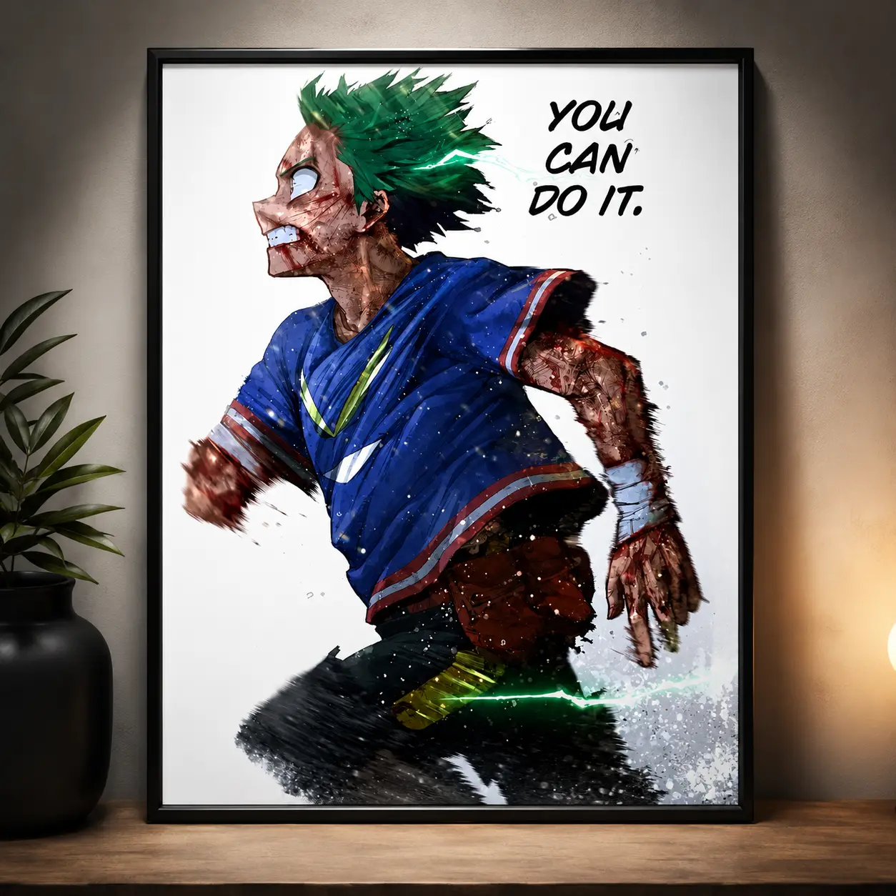 My Hero Academia Izuku Anime Poster, Premium HD Wall Art Print, Japanese Manga Style Canvas Artwork for Bedroom Home Office Gaming Room, Modern Trendy Room Decoration, Unique Character Decor Gift