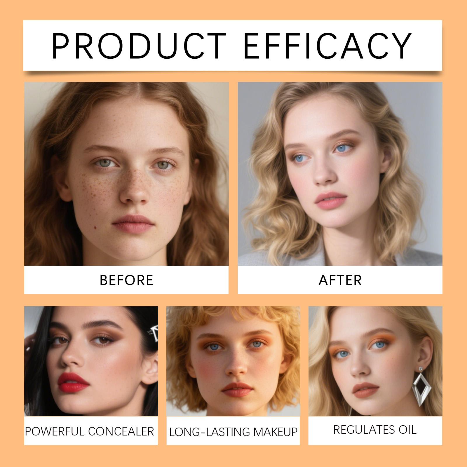 AMZ Pink Moisturizing Concealer Cushion, Waterproof And Sweat-Proof, Velvet Texture, Moisturizing Concealer, Clear And Nourishing Base Cushion