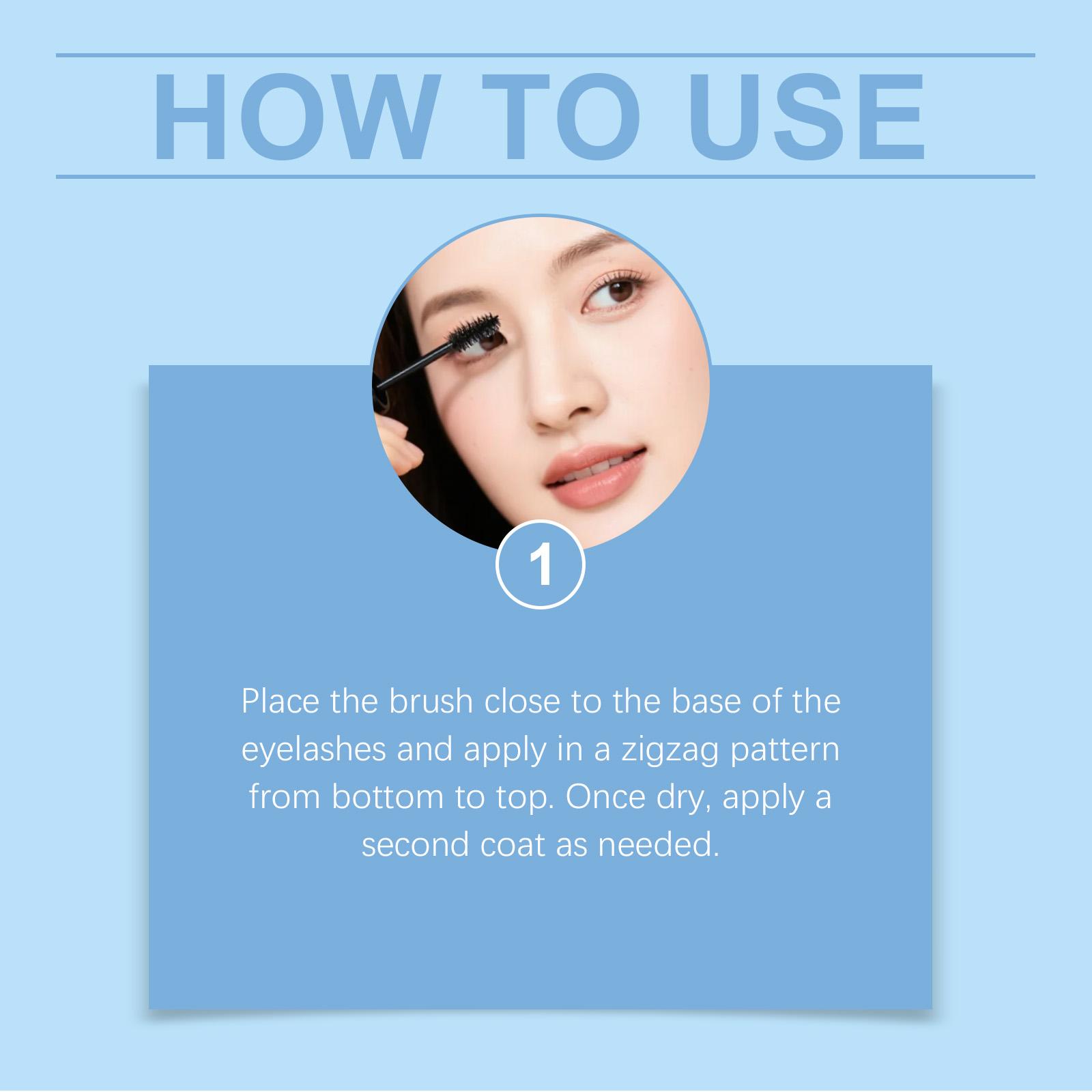 zephoco Women's Curling Mascara Naturally shapes and curls lashes, has a light and smooth texture, is resistant to smudging and easy to remove