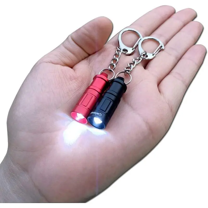 Outdoor activitiese1 Smallest Keychain Flashlight Micro Ti Mini Keychain Light Long-Lasting Safety Light for Everyday Carry Emergencies Outdoor Dog Walking Hiking Camping Nice Gift for Parents Kids