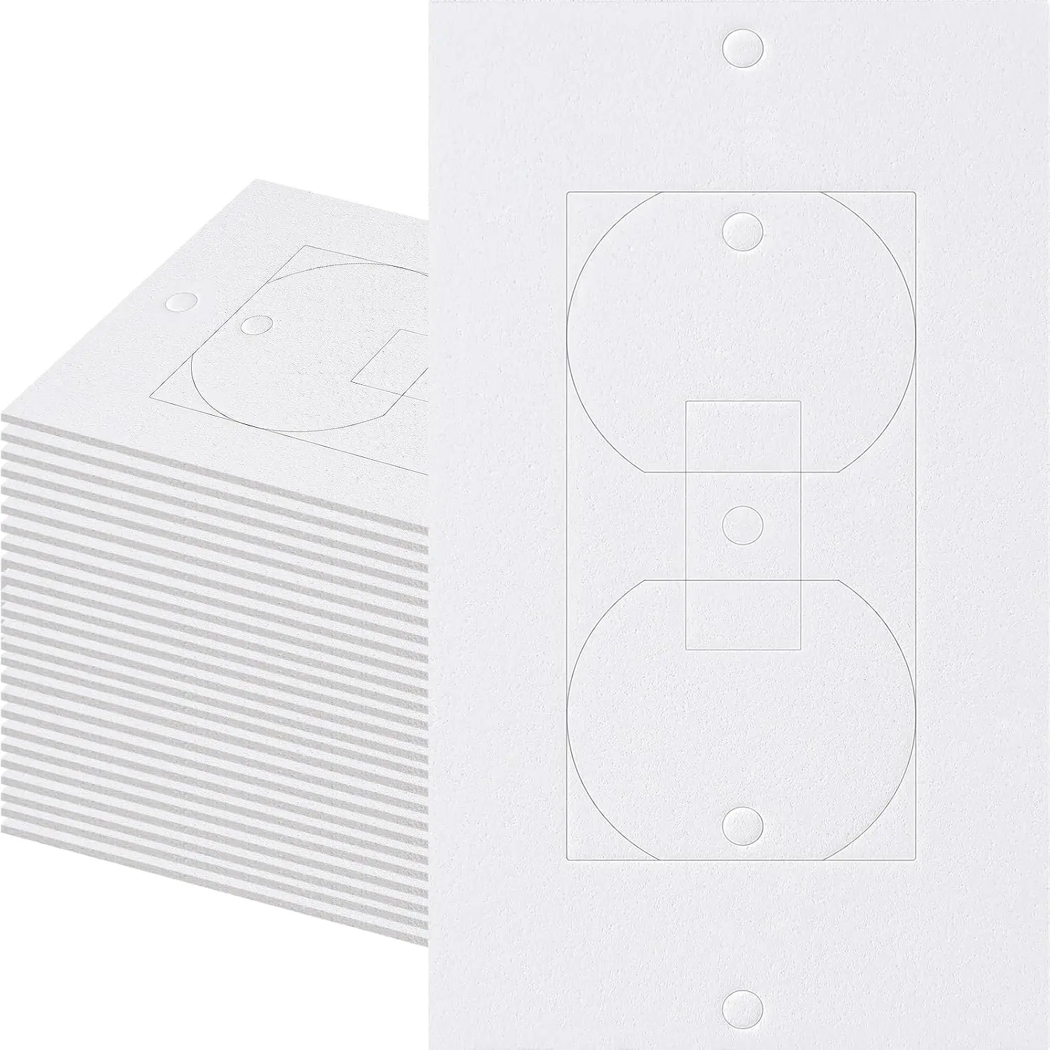 Outlet Insulators Draft Sealers, 30 Pack Electrical Outlet Insulation Pads, EVA  Gasket for Wall, Light,  Socket Cover Compatible with Duplex Toggle Rocker Wall Plate Openings