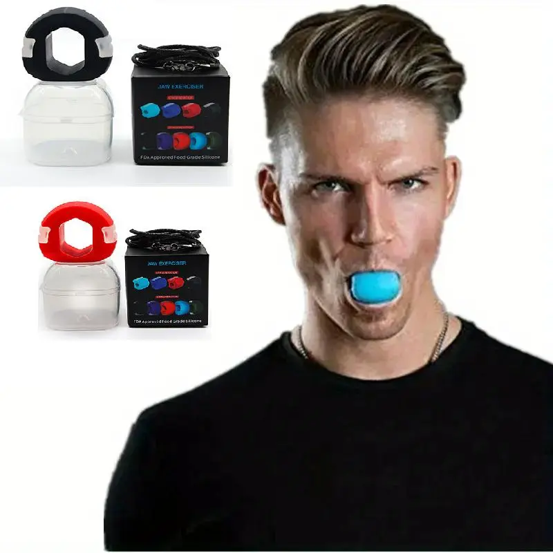 Jawline Exerciser for Men Women, Jaw Line Shaper for Strengthening, Facial and Neck Exerciser, Powerful Jaw Trainer-Double Chin Reducer Eliminator