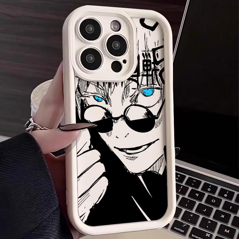 Anime Jujutsu Kaisen Gojo Satoru Phone Case for IPhone 17 16 15 14 13 12 11 Pro Max Plus Air Soft TPU Back Cover Protection Shockproof