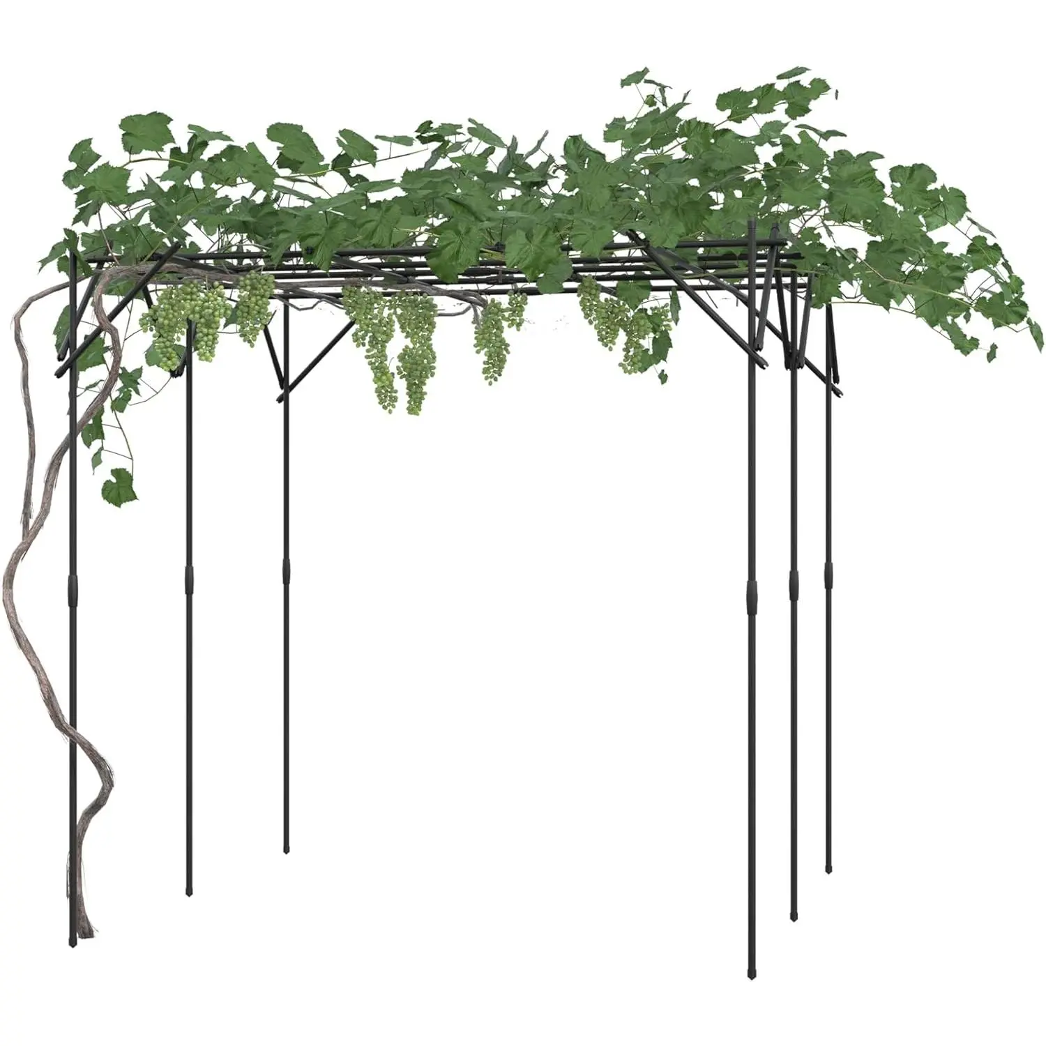 Square Metal Garden Arbor – 86.6" x 59" Rust-Proof Trellis for Climbing Plants, Wedding Arch, Easy Assembly, 1-Pack