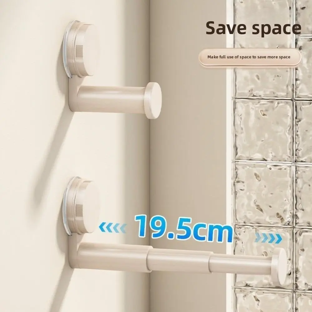 2Pcs 19.7cm No-Drill Strong Suction Cup Hangers - Retractable Waterproof Organizer Rack, Space-Saving Storage Holder for Bathroom, Kitchen, Balcony, Laundry Room Daily Supplies to Prevent No Mess