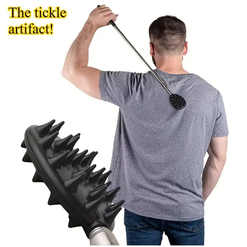 Telescopic Cactus Massage Stick, Single-Handed Itch Relief Tool, Suitable for Men, Women, Pets, Bed, Sofa, Travel, Christmas Gift