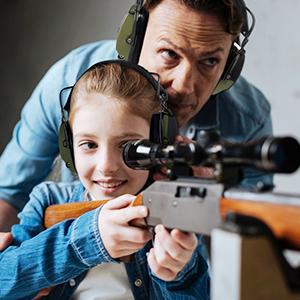 035 Bluetooth 5.4 Shooting Ear Protection Earmuff, Active Noise Canceling, Hearing Protection with Sound Amplification (Green Bluetooth)