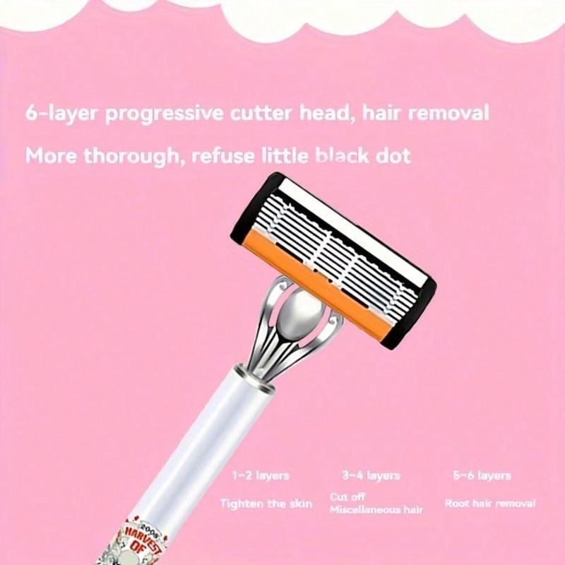 This classic men's razor features 72 ultra-sharp and durable blades, and its advanced design ensures a safe and smooth shaving experience.  It comes with two non-slip handles, making it an ideal gift for holidays and Valentine's Day.