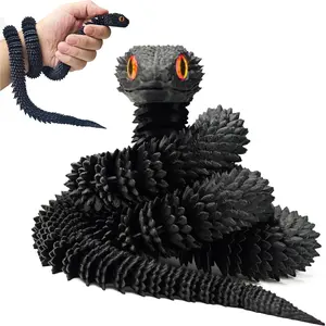 3D Printed Snake, 30 Inch Articulated 3D Printed Animals Snake Toys, Like Movable Snakes Realistic Slithering Design, Halloween Decor, Christmas Toy 2025