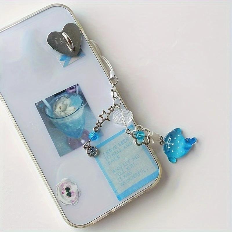 Cute Shark Design Phone Chain, Handmade Resin Phone Lanyard, Fashion Phone Charm for Women & Girls, Mobile Phone Decoration Accessories, Acrylic Charm, Phone Accessory