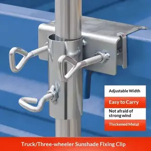Truck Umbrella Stand, Large Windproof Umbrella Holder for Tricycles, Car Sunshade Fixer, Thickened Umbrella Mount, Vehicle Accessories