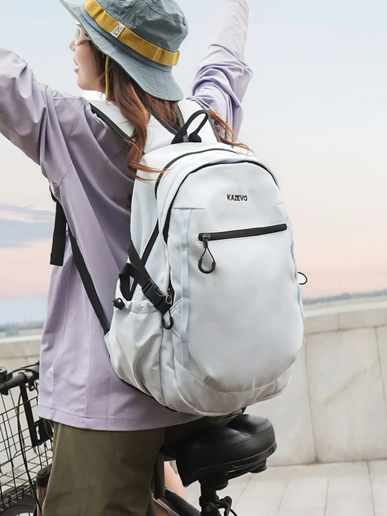 Lightweight Waterproof Nylon Backpack, water resistant backpack, lightweight backpack daypack, Multi-Pocket Student Bag, Outdoor Travel Backpack, Ideal for Students, Commuters, Hikers, Gym Enthusiasts