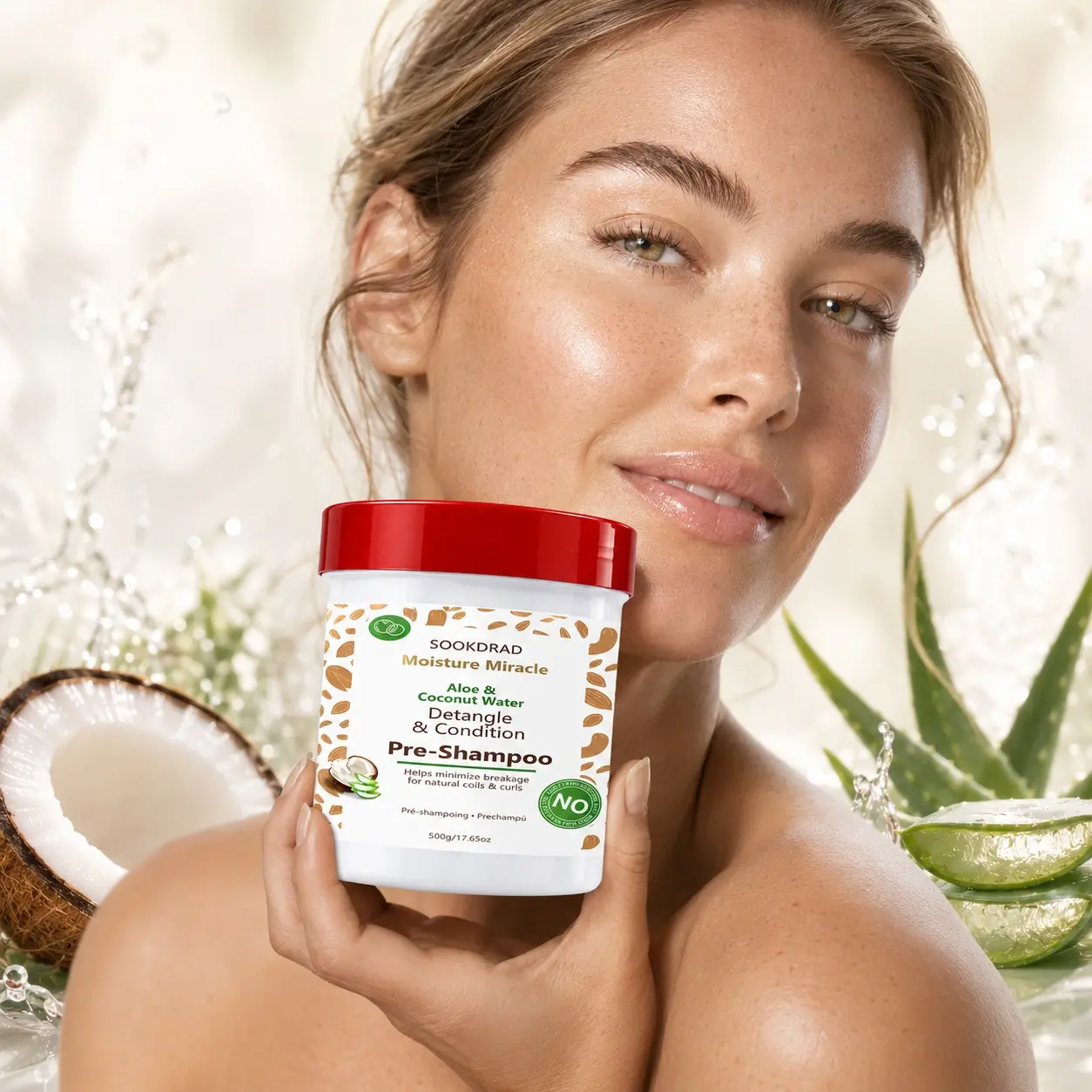 Pre-Shampoo, Aloe Coconut Water, Detangle, Condition, Minimize Breakage, For Natural Coils & Curls, No Sulfates, No Phthalates, No Parabens, No Petrolatum, 17.65oz, 500g, Pre Poo Conditioner