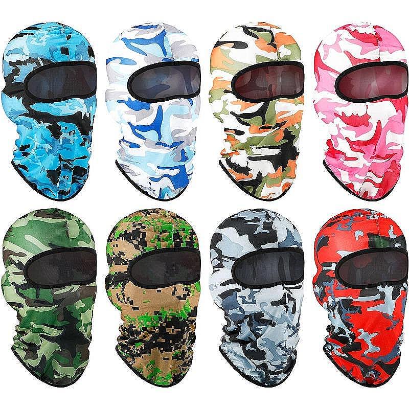 8 Pieces Thin Sun Protection Balaclava Windproof Balaclava UV Protection Full Face Covering for Outdoor Sports Motorcycle Headgear