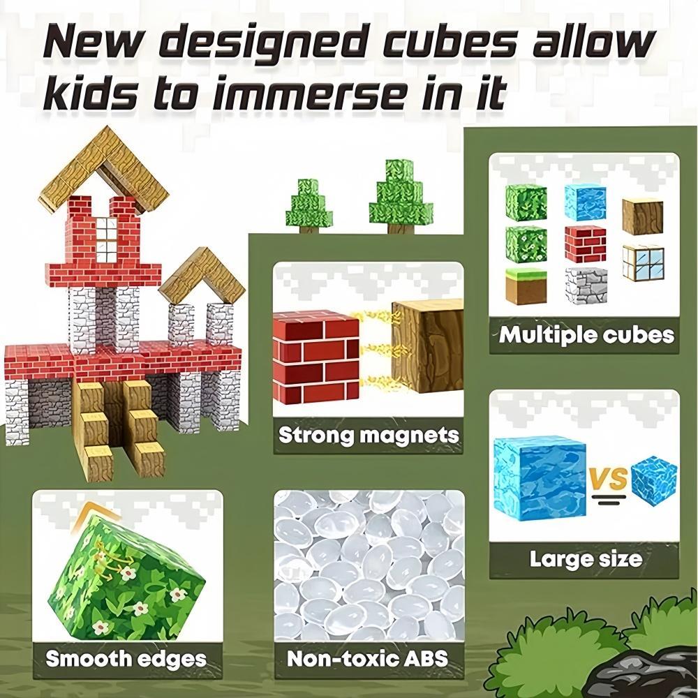Creative Building Toys, 46pcs Architectural Scenery Cubes, Birthday Gifts, Building Toys for Classrooms