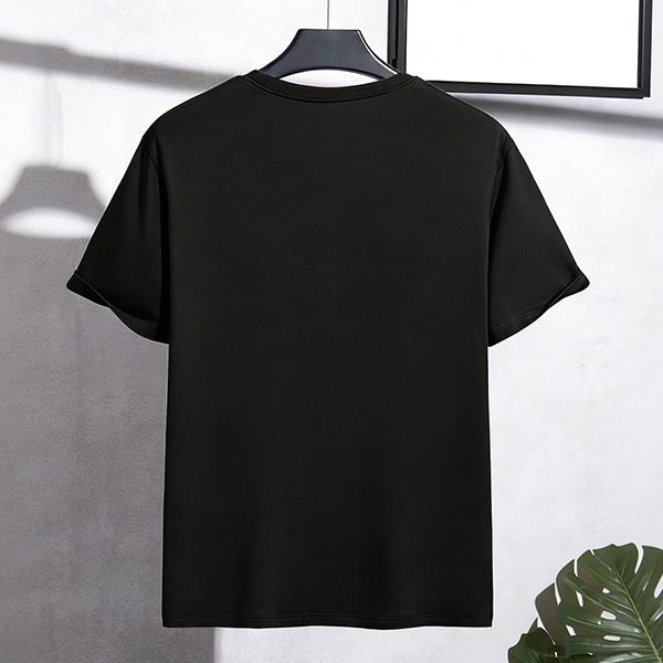 Men's Baggy Shortsleeve T-Shirt with Teddy Bear Graffiti Print, 2000s-Inspired Urban Streetwear for Back to School Outfits, Street Style, Menswear, Oversized, Students, Tshirt, Patchwork, Round Neck, Letters, Cotton,loose