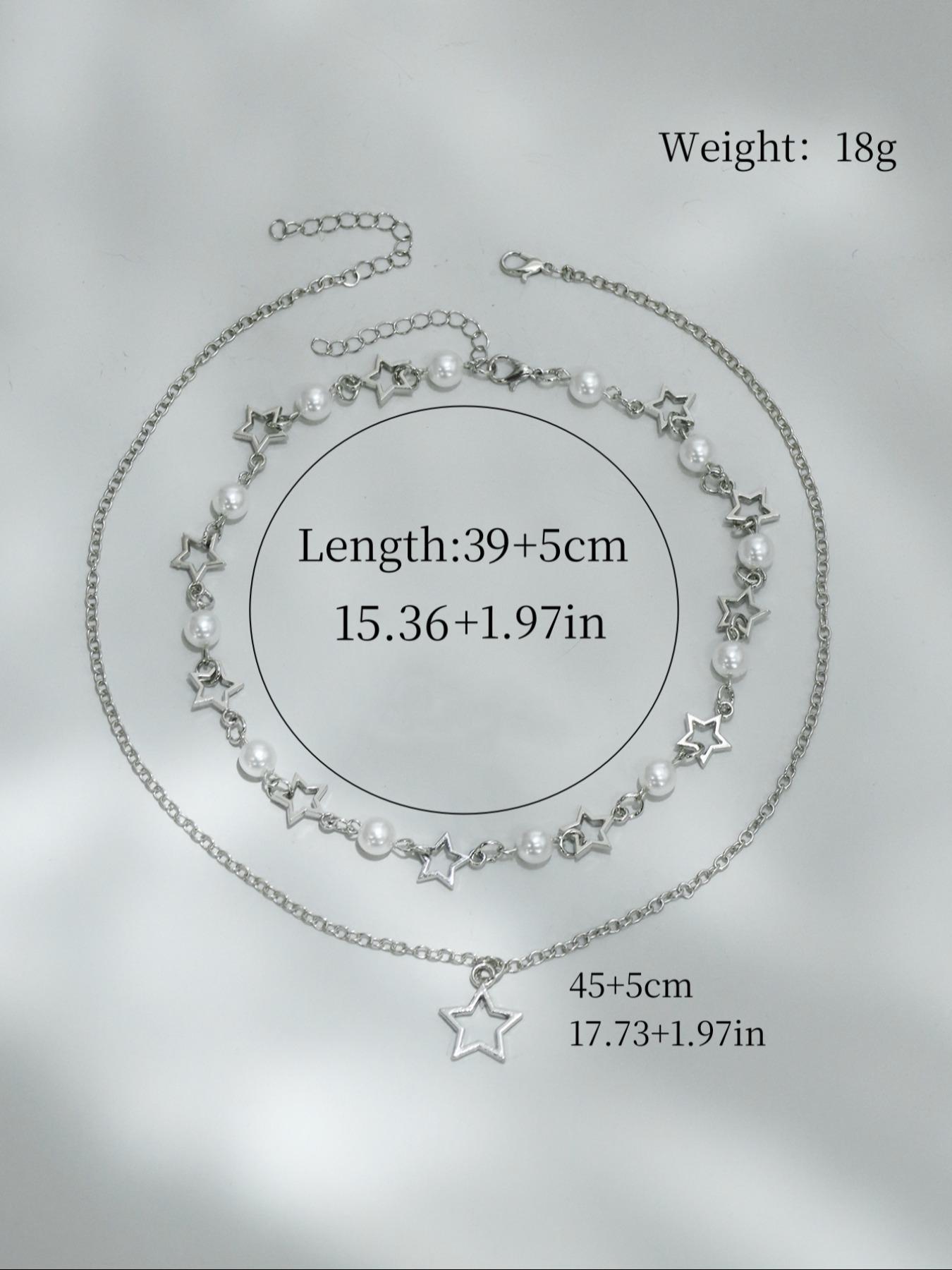 Star & Faux Pearl Decor Pendant, Chains Jewelry, Elegant Beaded Necklace for Party, Daily Decor, Trendy All-match & Exquisite Jewelry for Birthday Gift for Fall 2024, Fashionable Accessory Star & Faux Pearl Decor Pendant, Chains Jewelry, Elegant Beaded Necklace for Party, Daily Decor, Trendy All-match & Exquisite Jewelry for Birthday Gift for Fall 2024, Fashionable Accessory