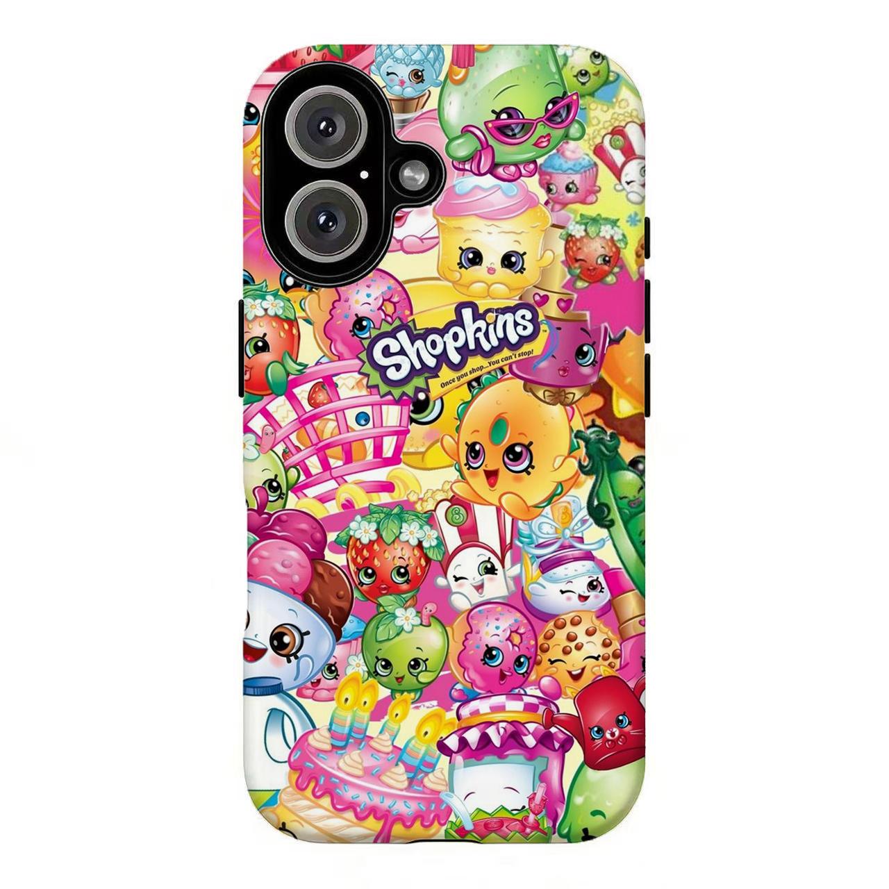 FL-Sh0pkins Cartoon Print Phone Case,Cute Kawaii Collage Phone Case For iPhone 11 12 13 14 15 16 17 Air Pro Max for Samsung S26 S25 S24 S23 S22 S21 Case,Gift for her/him/fans